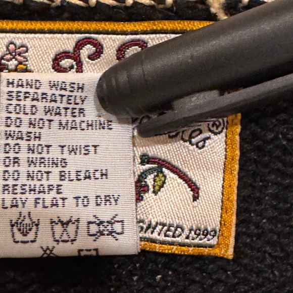 Vintage Y2K Embroidered Cardigan Sweater‎ L Black New Year's Eve Party Fireworks - Picture 6 of 13